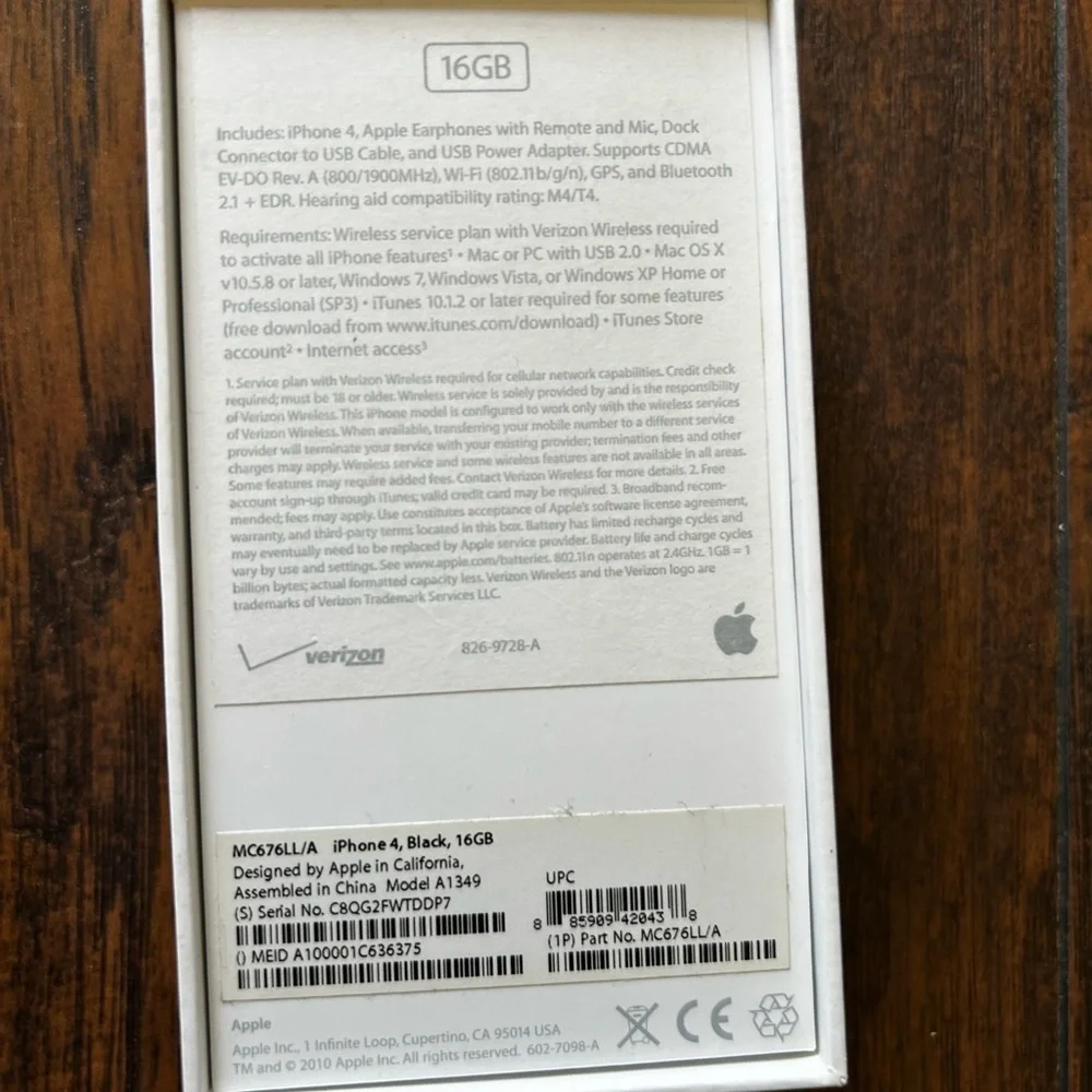 Apple iPhone 4- Box Only